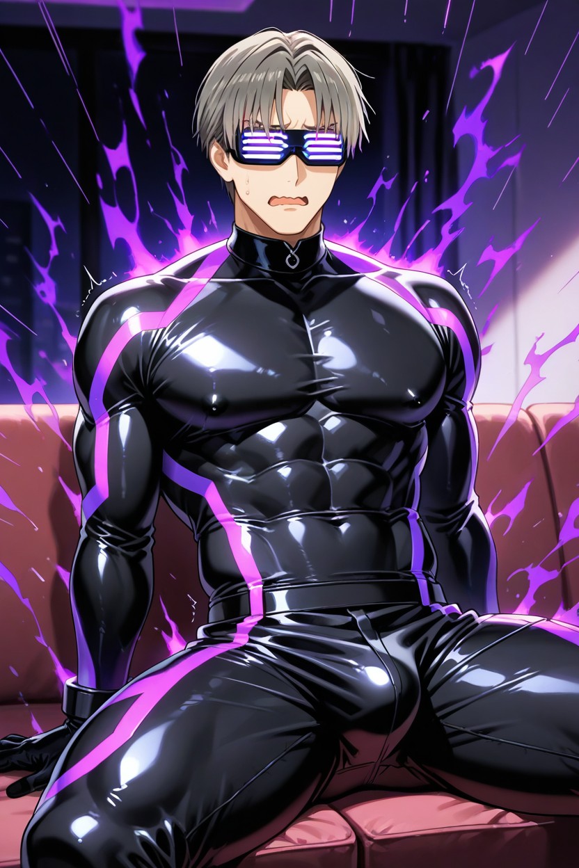 Bulge, Legs Spread Wide, And Chest AI Gay Porn