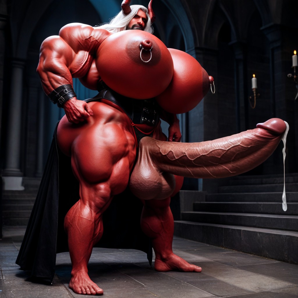 Белые Волосы, Muscular, Снизу Вверх ИИ гей порно