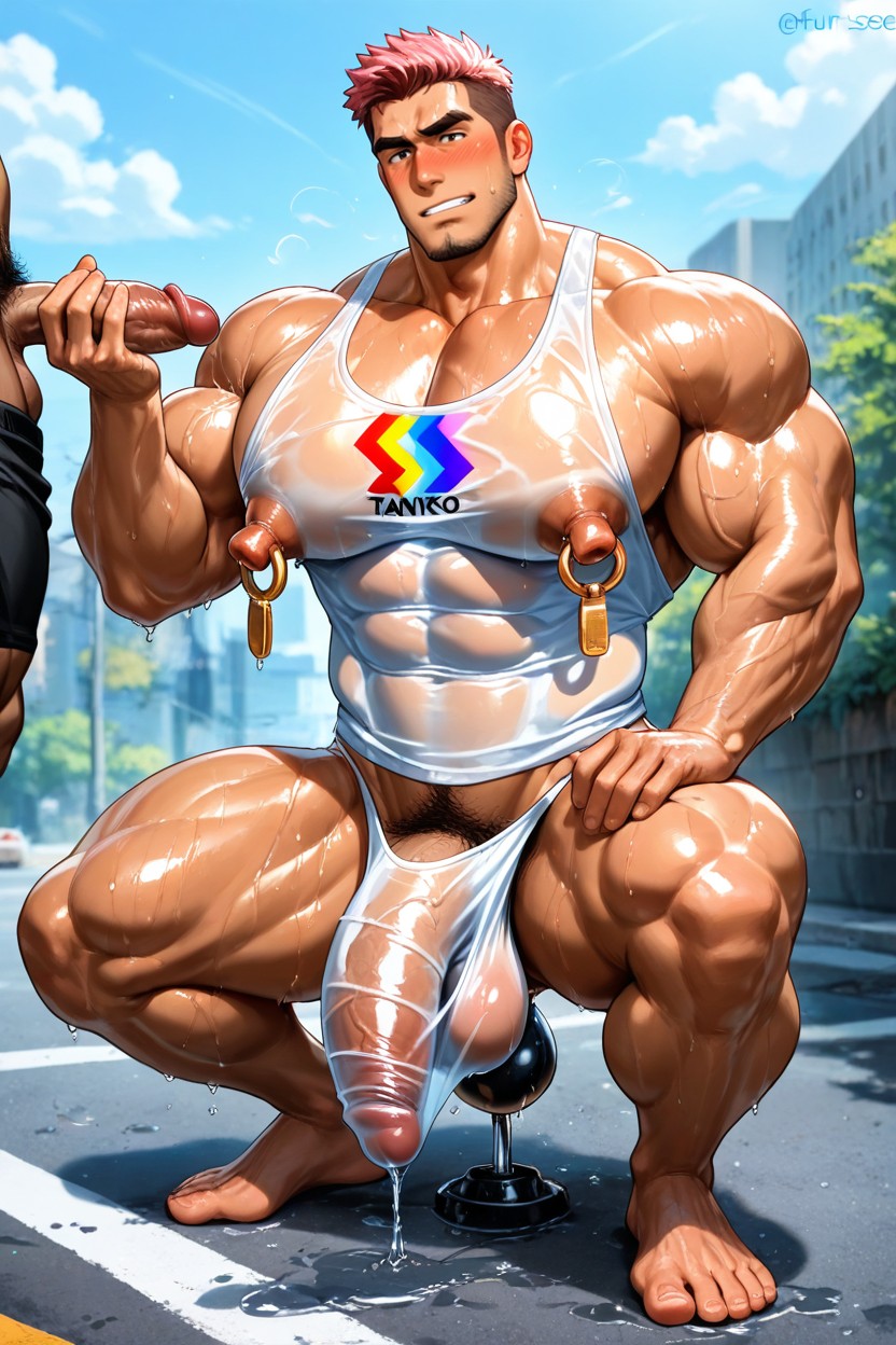 Full Body, Squatting On Penis, Gay Sex AI Gay Porn