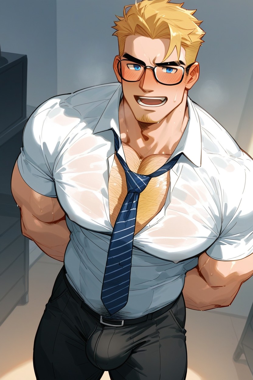 Hairy Chest, Sweaty, Erect AI同性戀黃片
