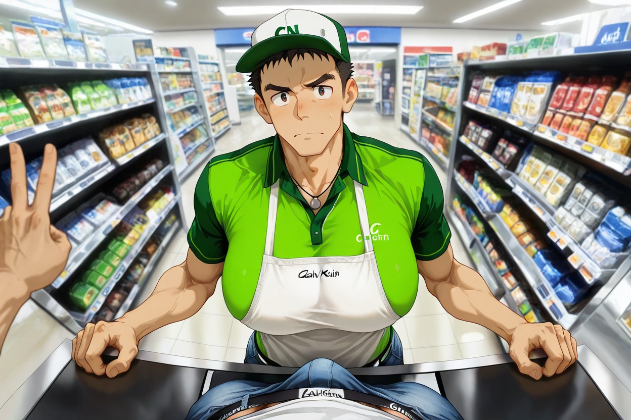 1人, +, Wearing Jeans ゲイAIポルノ