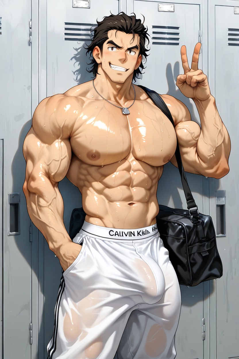 Veiny Muscles, Slimwaist, Necklace AI同性戀黃片