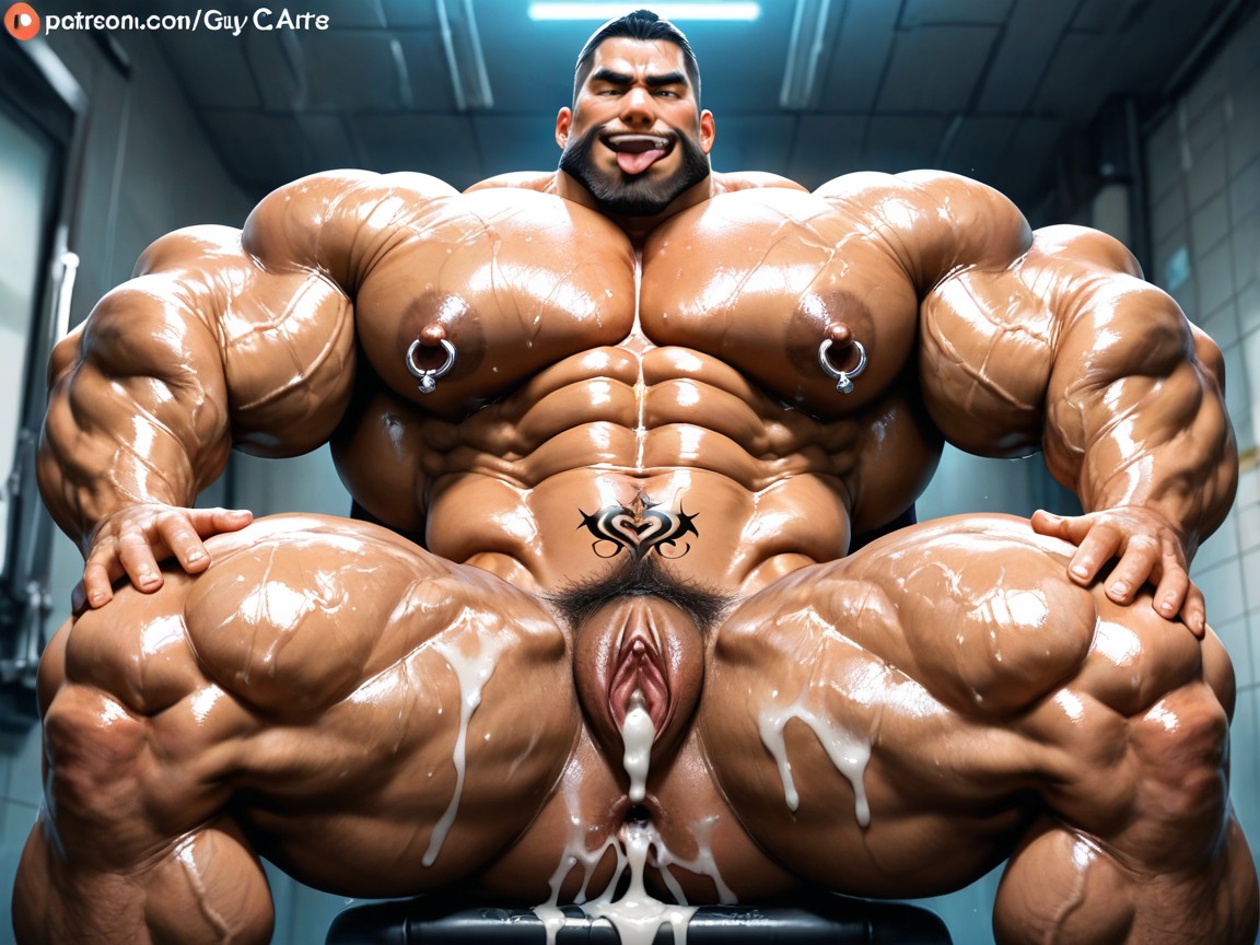 Hyper Muscular Bottom, 極端なボトムヘビー, Cunt Opening Wide ゲイAIポルノ