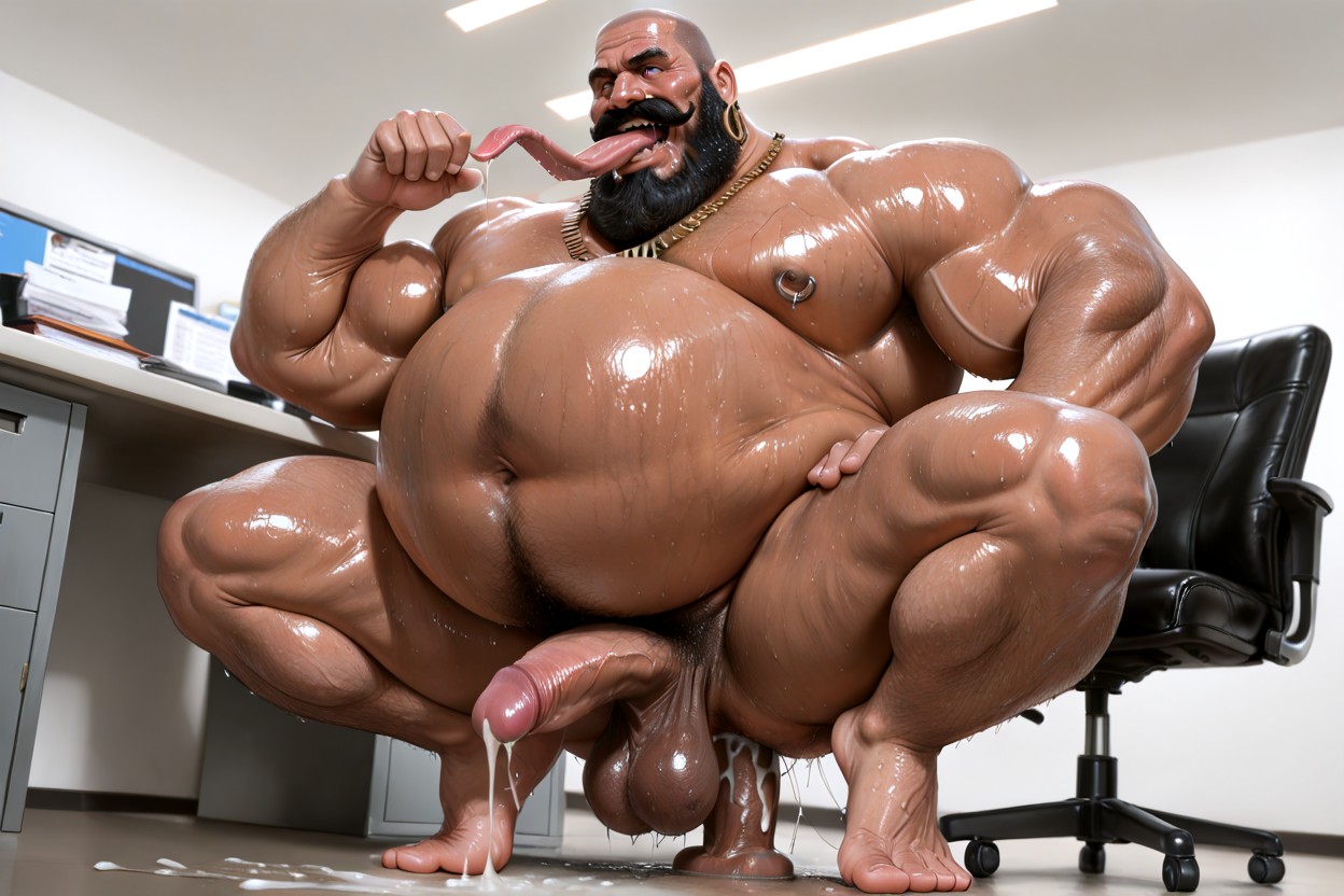 Exposed Muscle Thighs, Cum, Demon Tusks AI同性戀黃片