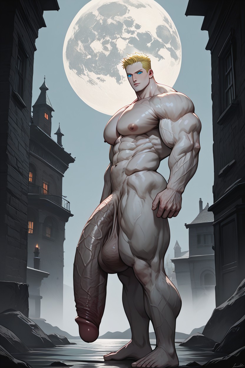 幽霊屋敷, Supermodel Handsome, 側面図 ゲイAIポルノ