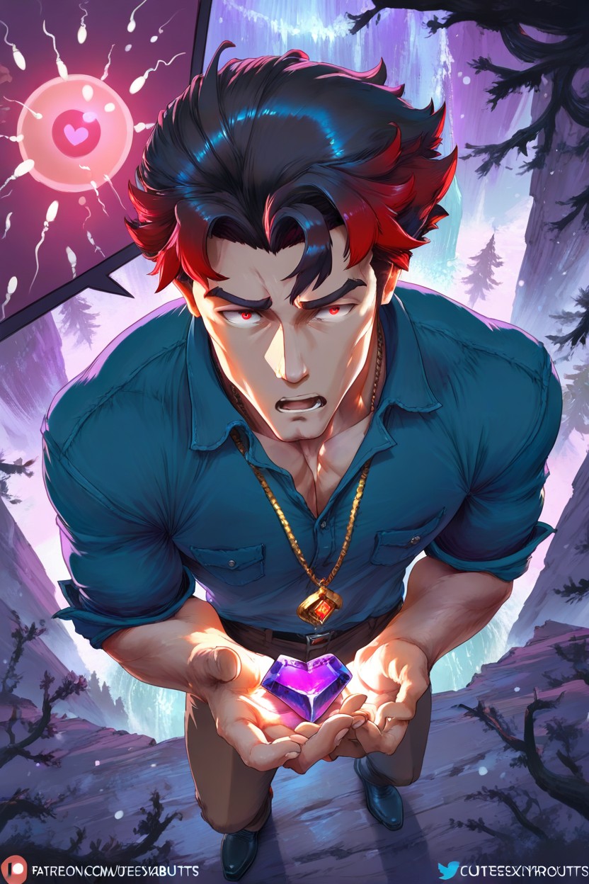 Many Trees Around, パニック, Only Man Has Red Hair Tips ゲイAIポルノ