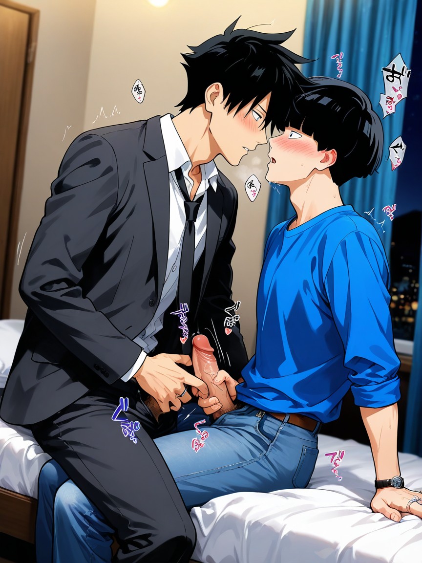 Erection, Sheer Curtains, Black Tie ゲイAIポルノ