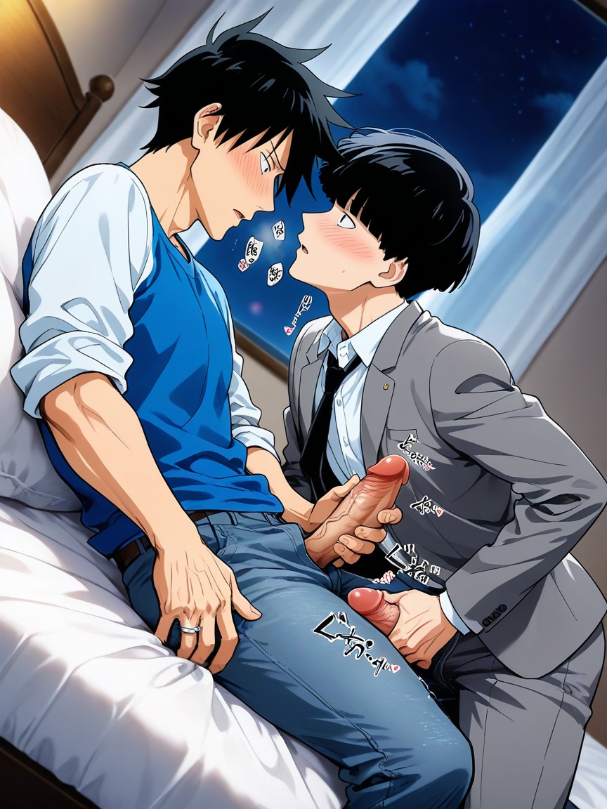 Look At Partner, White Shirt, Uncensored AI Gay Porn