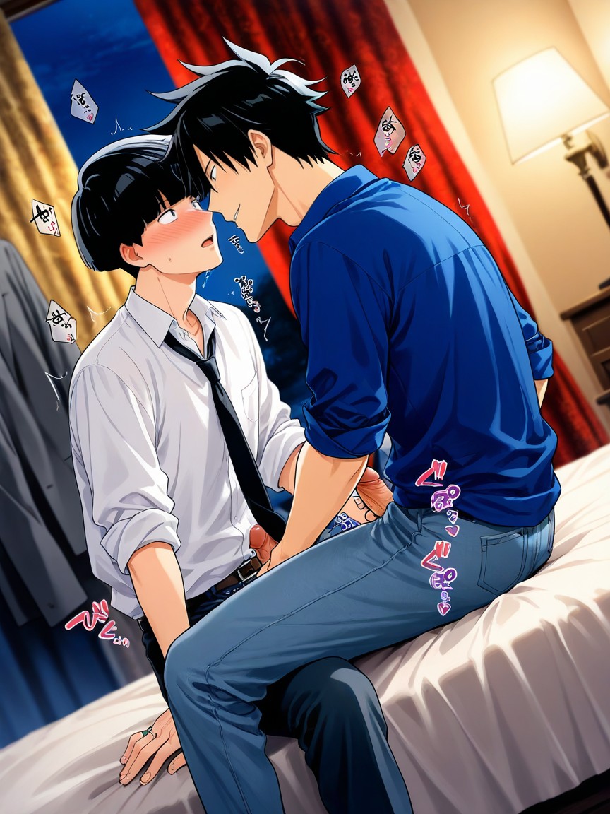 2人, Blush, Slight Smile ゲイAIポルノ