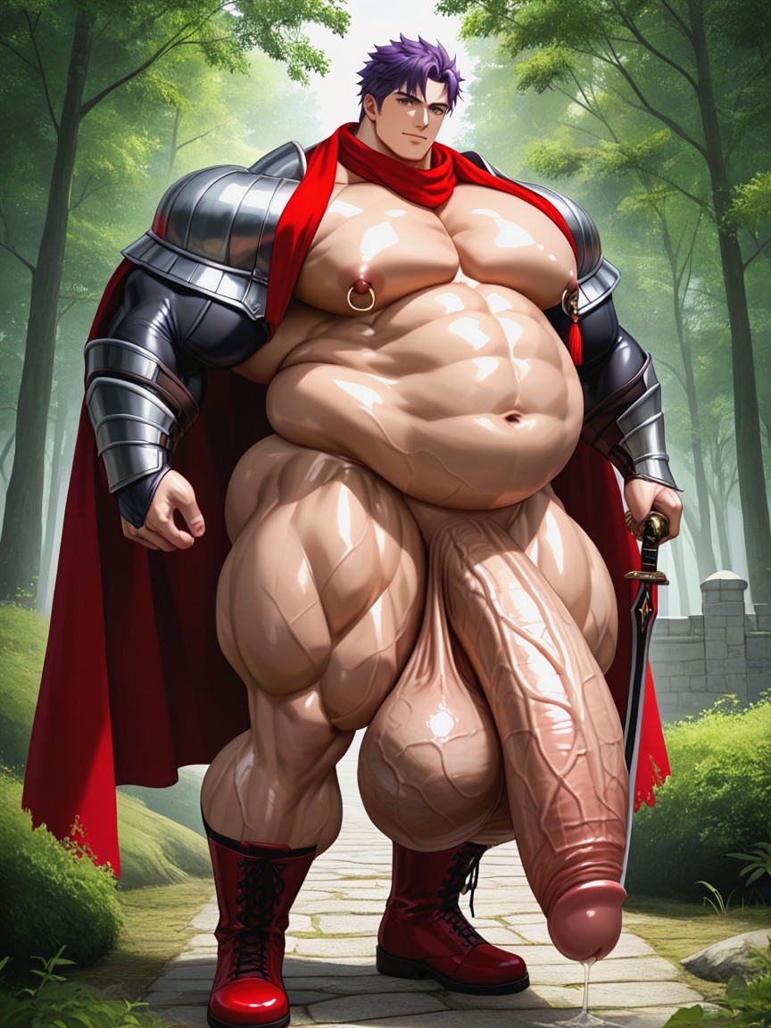Shez From Fire Emblem, Morbidly Obese, Smooth Skin Pornografia gay com IA