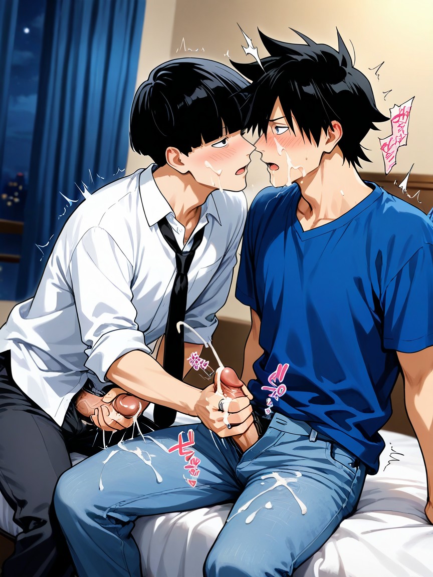 Aroused, Kageyama Ritsu Is Male, White Shirt ゲイAIポルノ