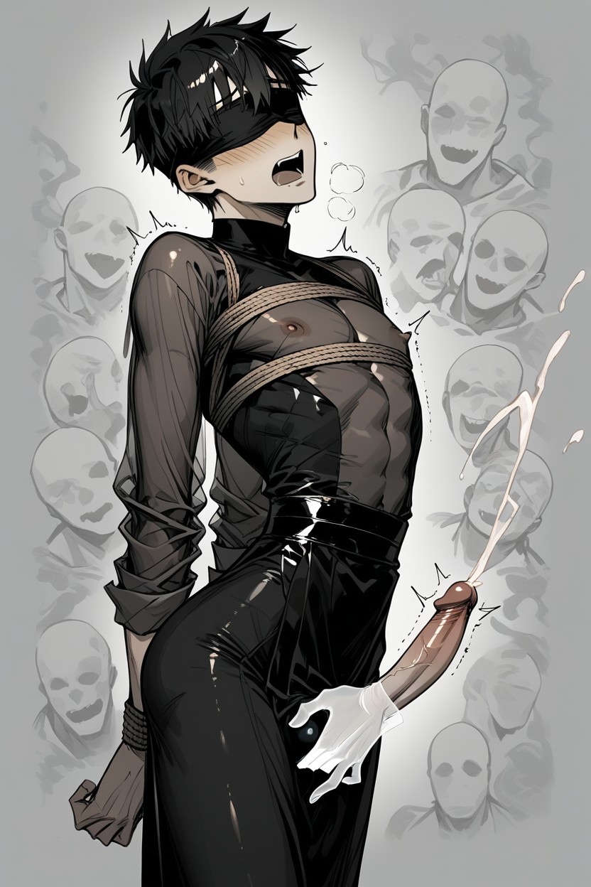 Blindfold, Twitching, Ejaculation AI同性恋黄片