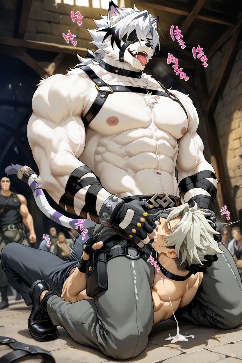Muscular Thighs, Wide Angle, Furry ゲイAIポルノ