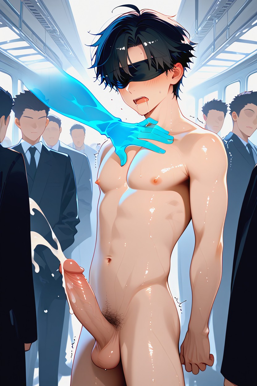 No Clothes, A Man, Wide Shot AI同性戀黃片