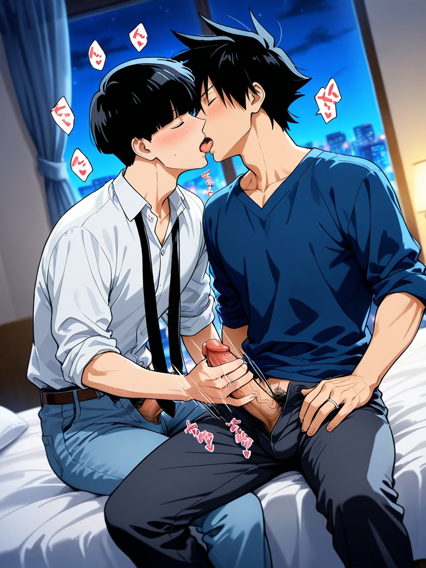 Blue T-shirt, Mobpsycho, 25+ ゲイAIポルノ