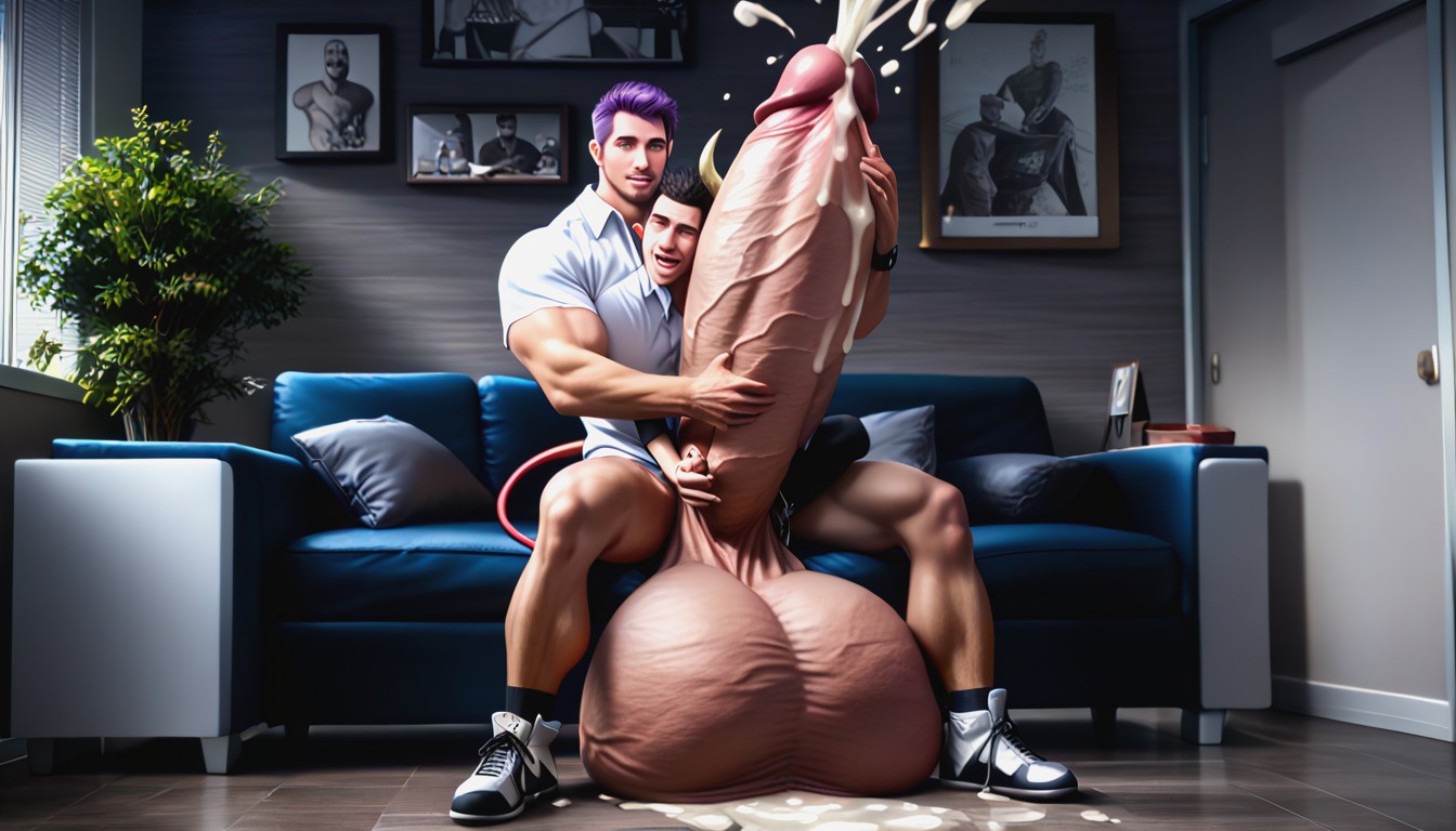 Cock Bigger Than Body, Cock Much Bigger Than Body, Shoes But No Pants ゲイAIポルノ