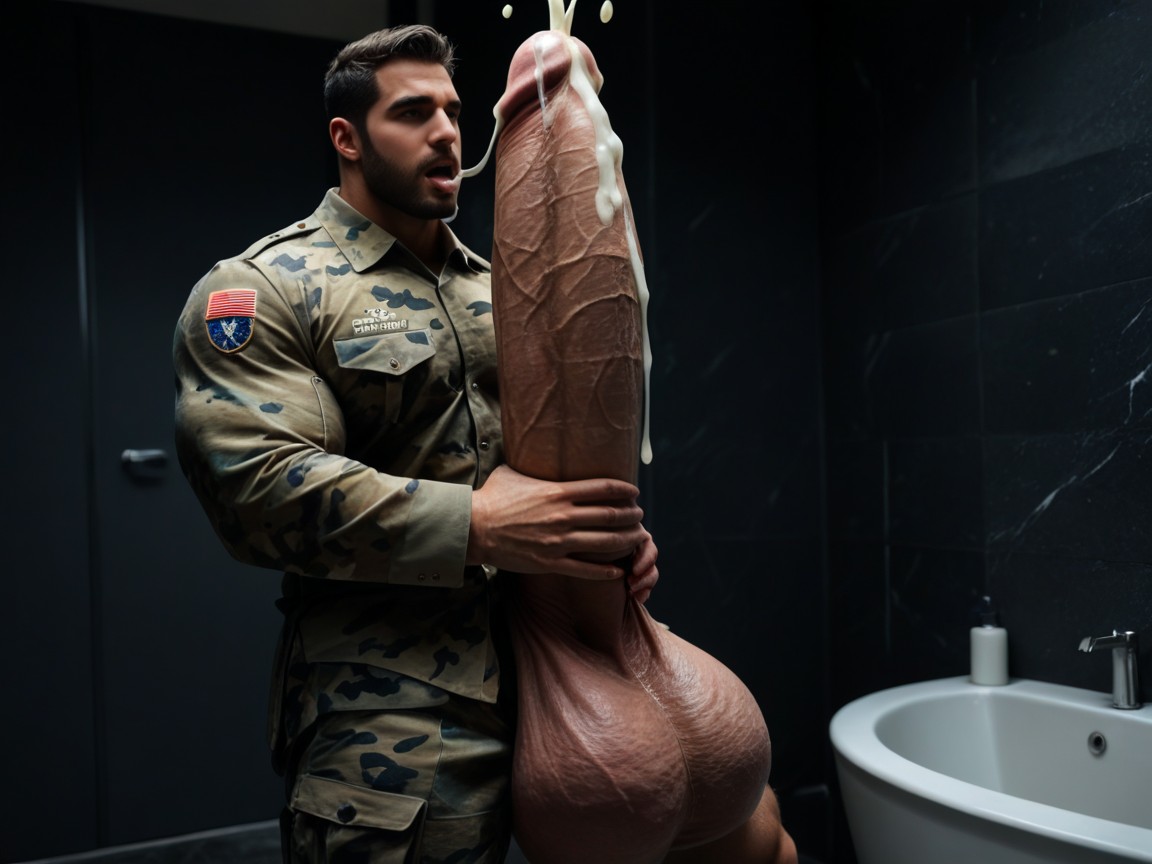 Noite, K, Absurdly Surreal Oversized Hyper Cock Pornografia gay com IA