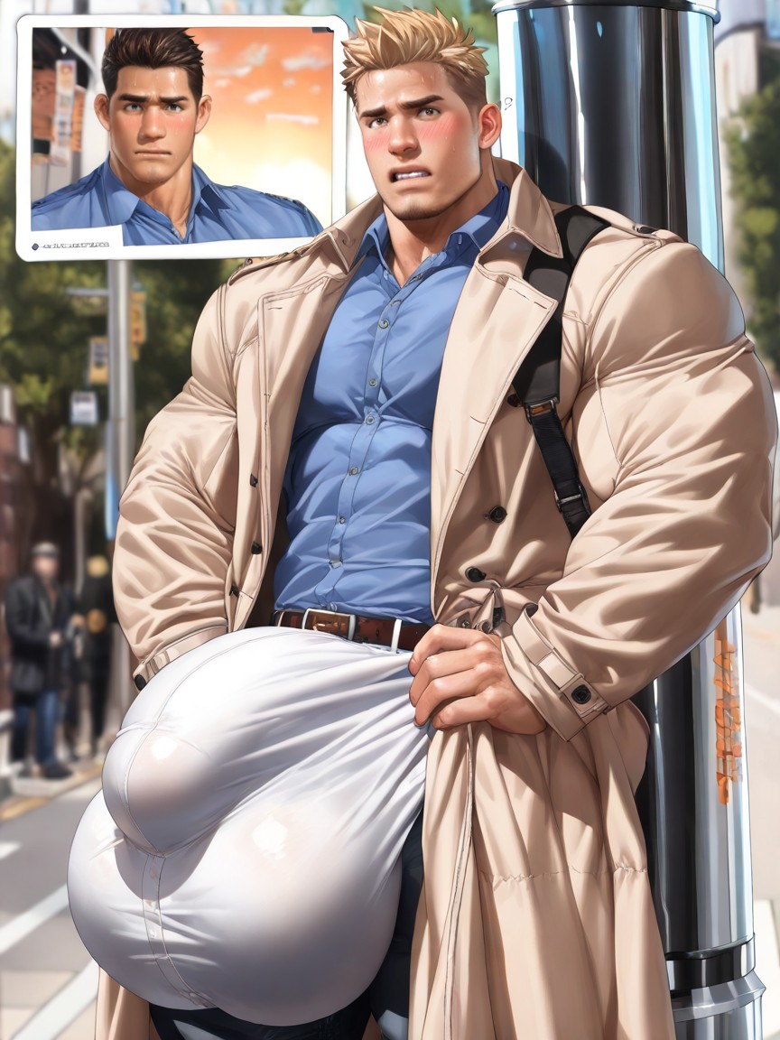 Blushing, Realistic, Extremely Erect Bulge AI同性戀黃片