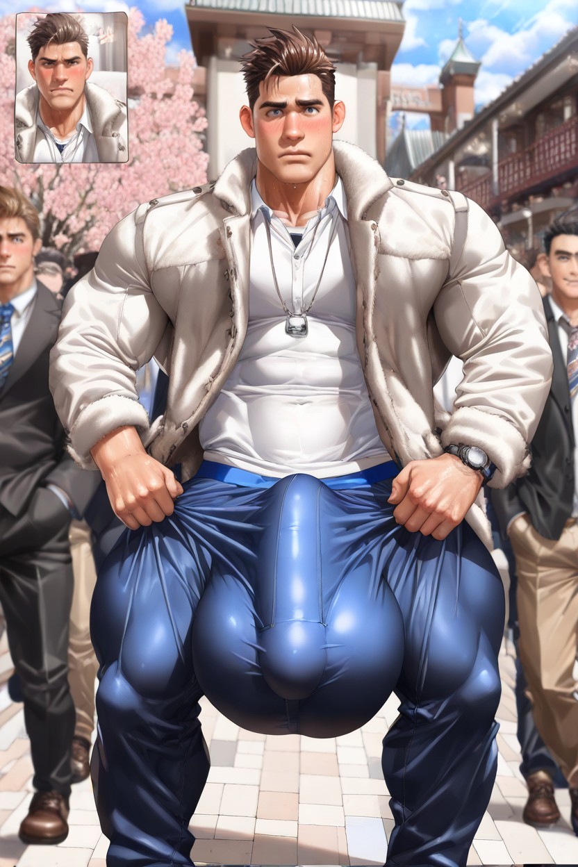 Lifelike Style, Awkward Expression, Photorealism ゲイAIポルノ