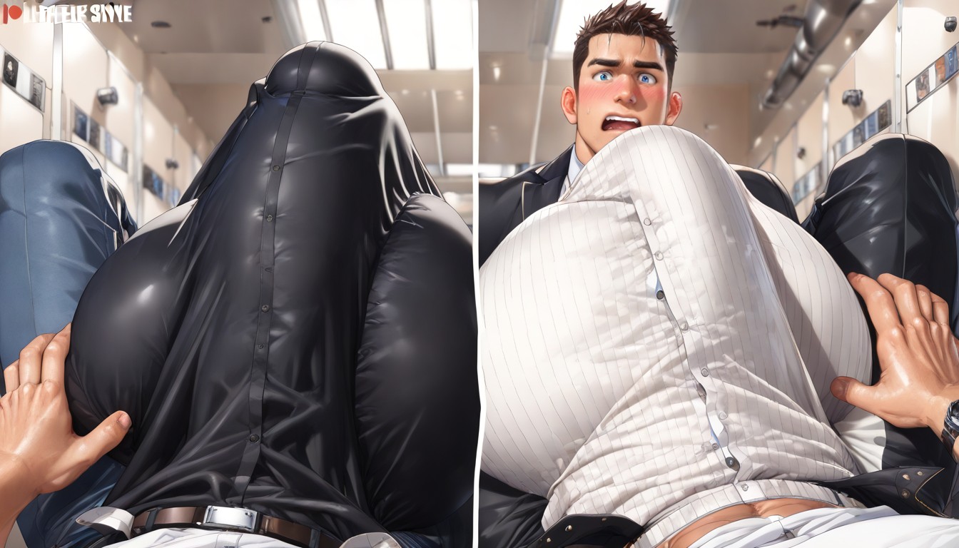 Massive Gigantic Bulge Stretching Out Fabric, Awkward, 陽光明媚 AI同性戀黃片