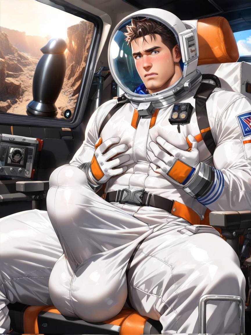 Bara Style, Blushing, Visible Erection AI Gay Porn
