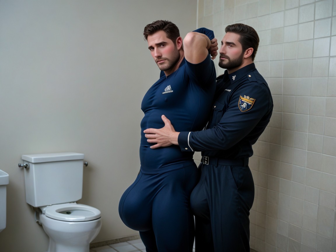 Extremely Erect, Only Men, Other Man Touches His Bulge Porno gay IA