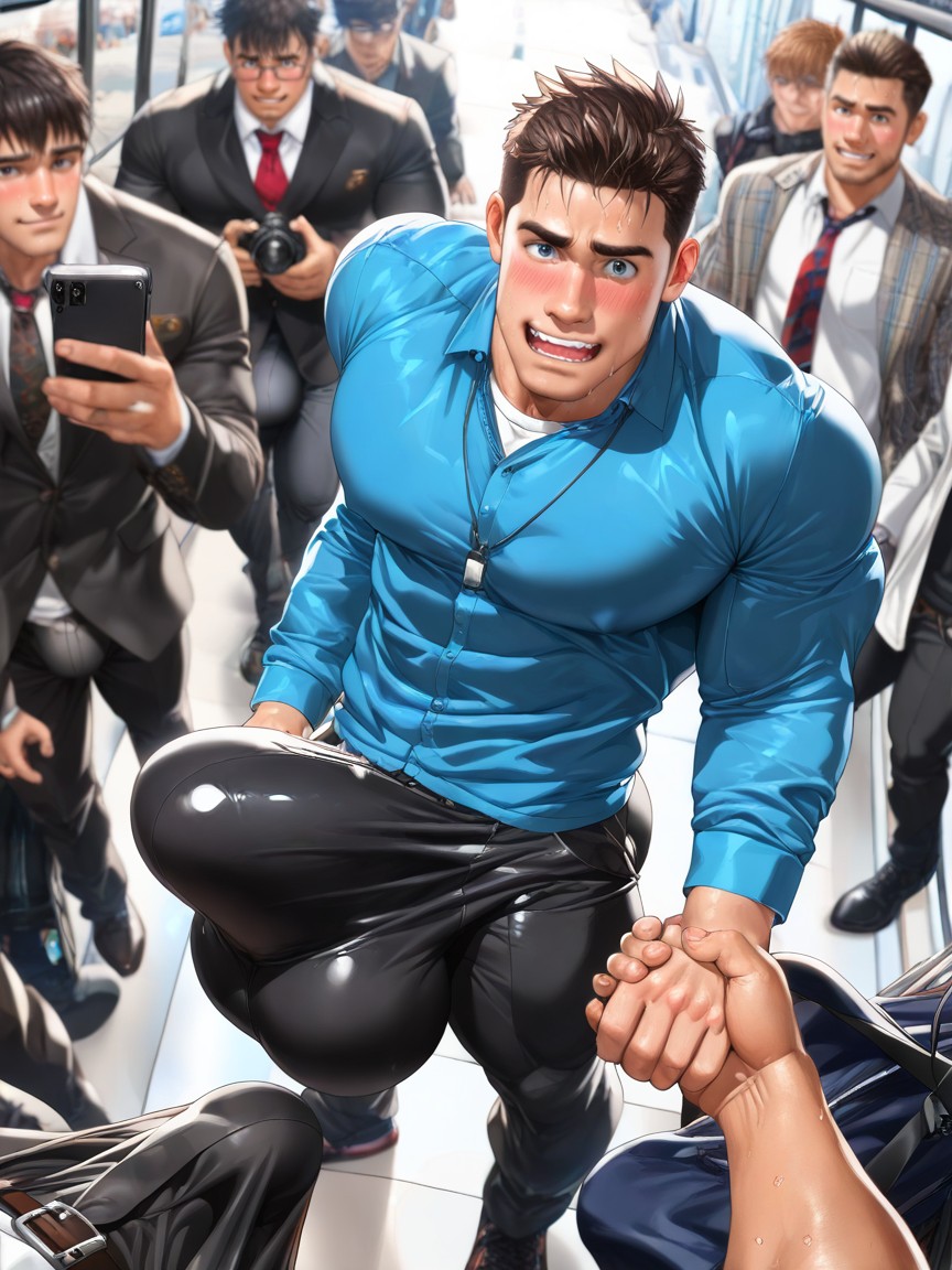 Mediodía, Square Jaw, Extremely Hard Porno gay IA