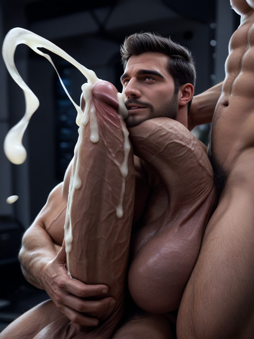 Absurd Impossible Gigantic Cock Size, Cum In Face, Hugging Cock Porno gay IA