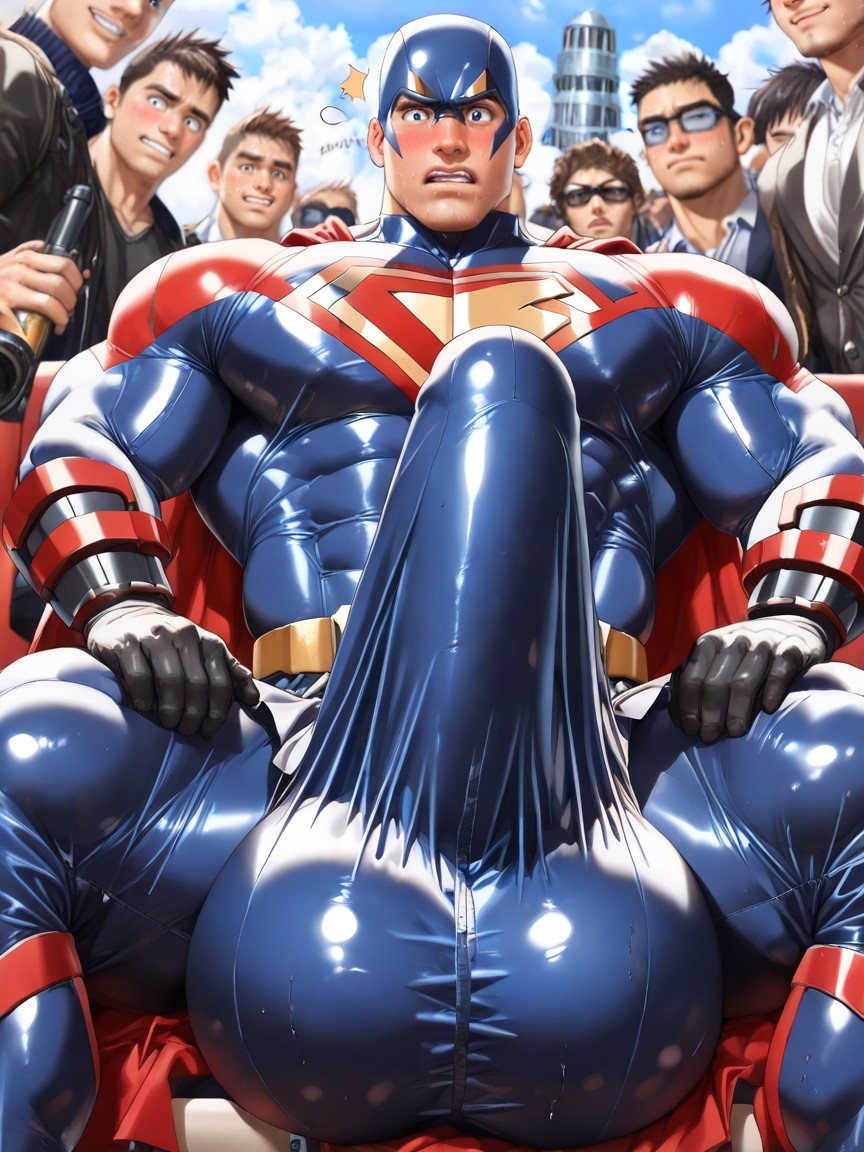 Erect Bulge, Giant Huge Fully Erect Boner Bulging Upright, Male Only ゲイAIポルノ