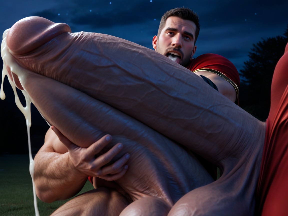 Red Skin, Bara, Full Body AI Gay Porn