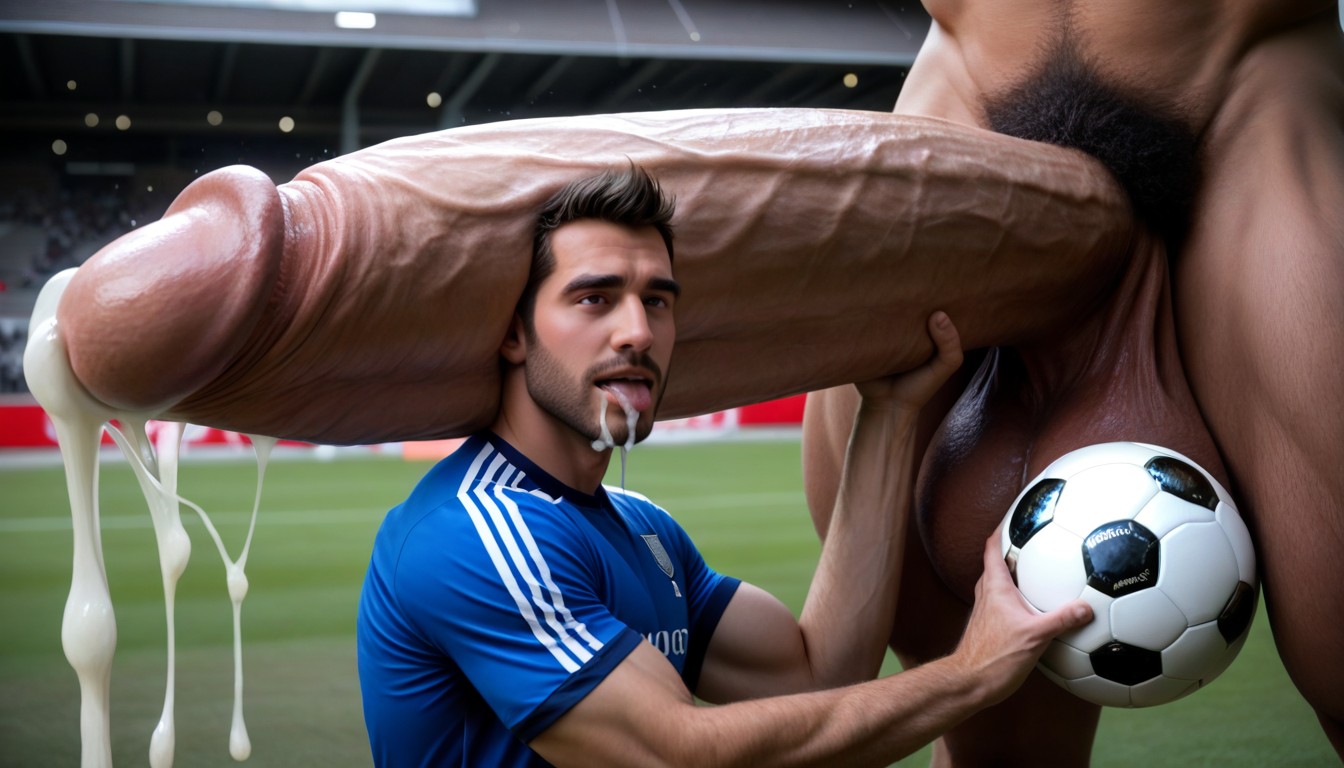 Soccer Player, Hugging Cock, Focus On Absurdly Gigantic Fully Erect Uncut Penis AI同性戀黃片