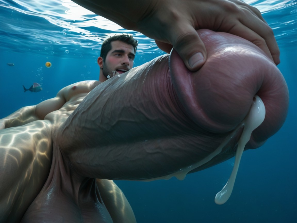 Handjob, Cum In Face, Cock Bigger Than Body ゲイAIポルノ