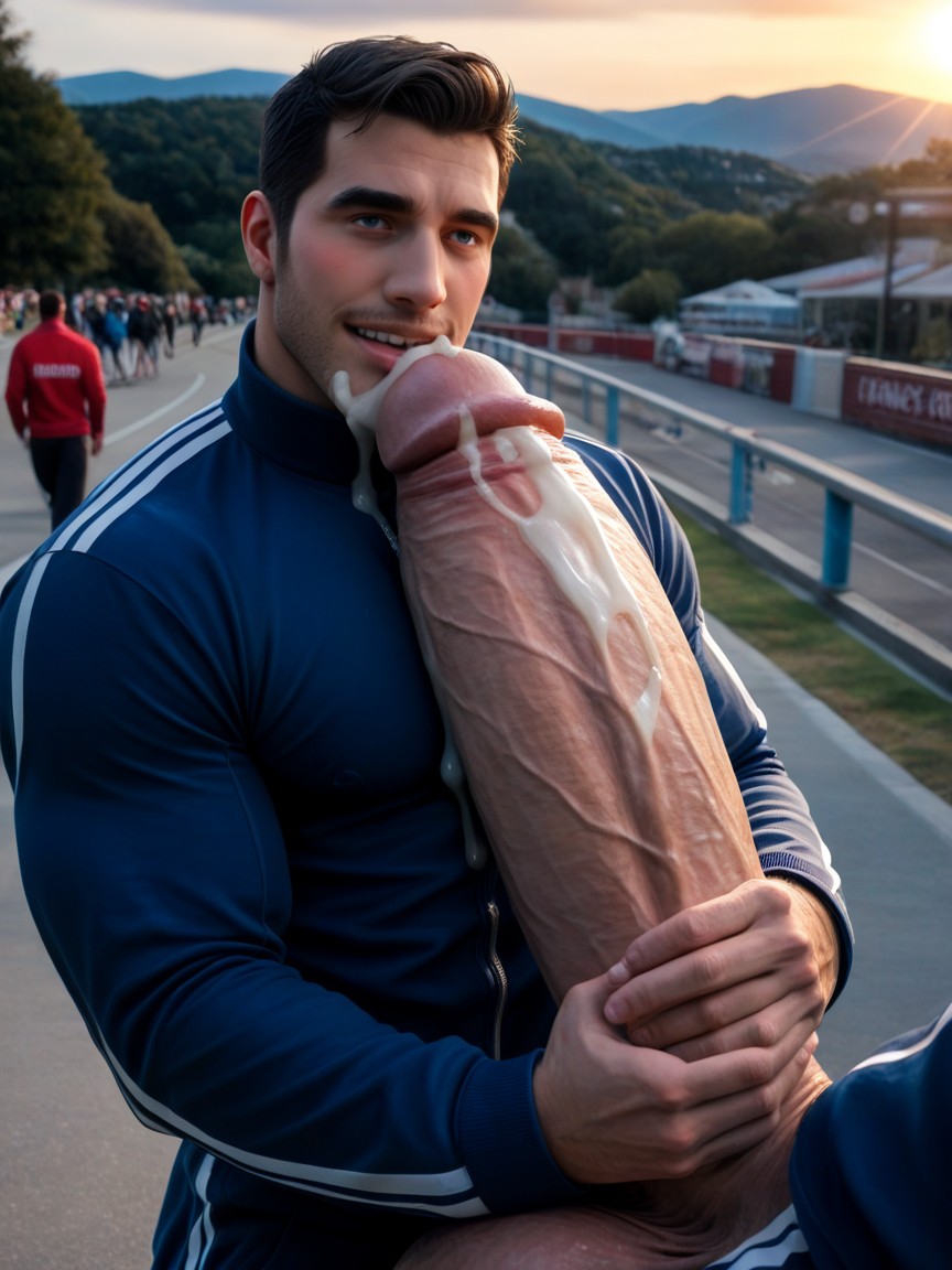 Gigantic Hyper Bulge, Close-up, Realism ゲイAIポルノ