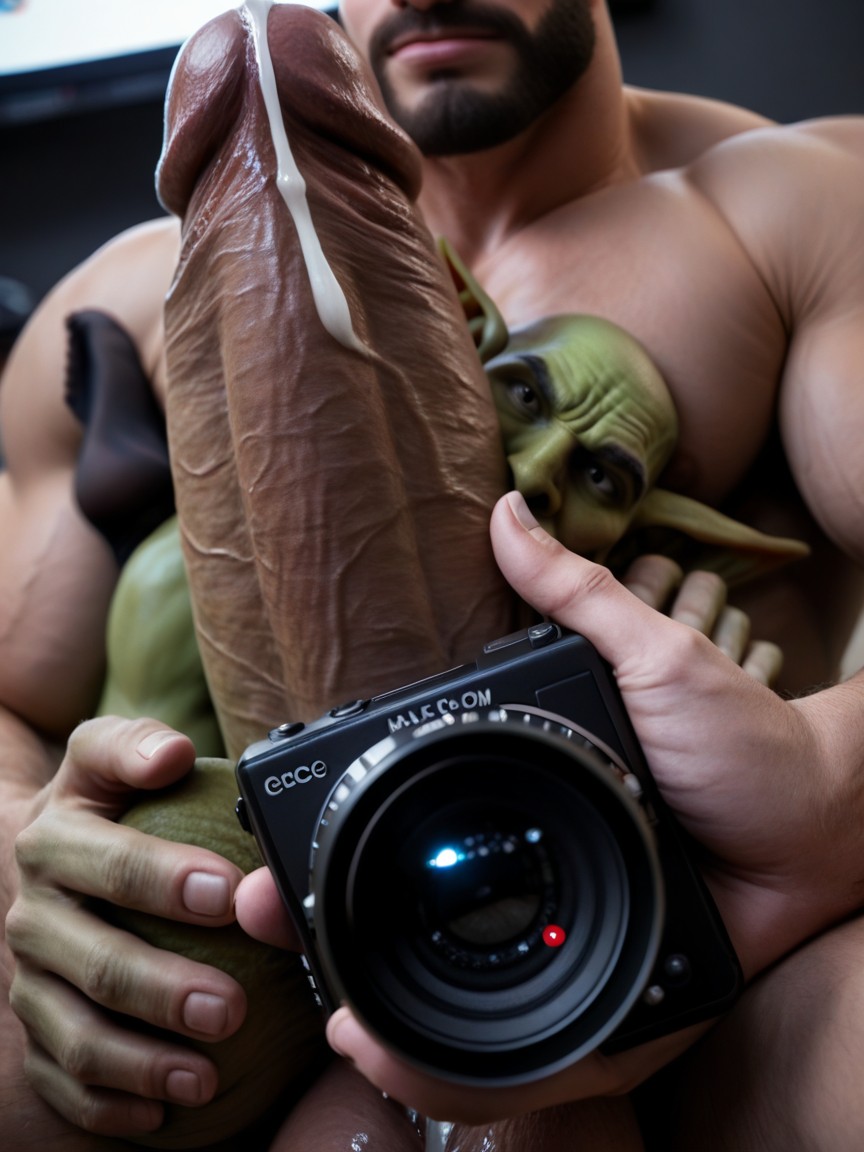 Male Only, Camera, Cock Much Taller Than Him AI Gay Porn