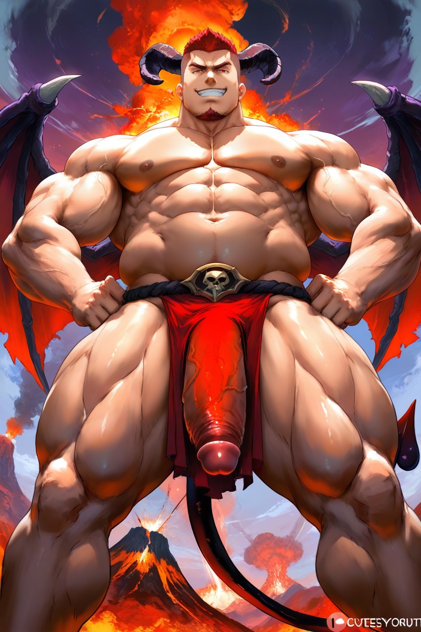 Defined Abs, 腰に手を当てる, 得意げな表情 ゲイAIポルノ