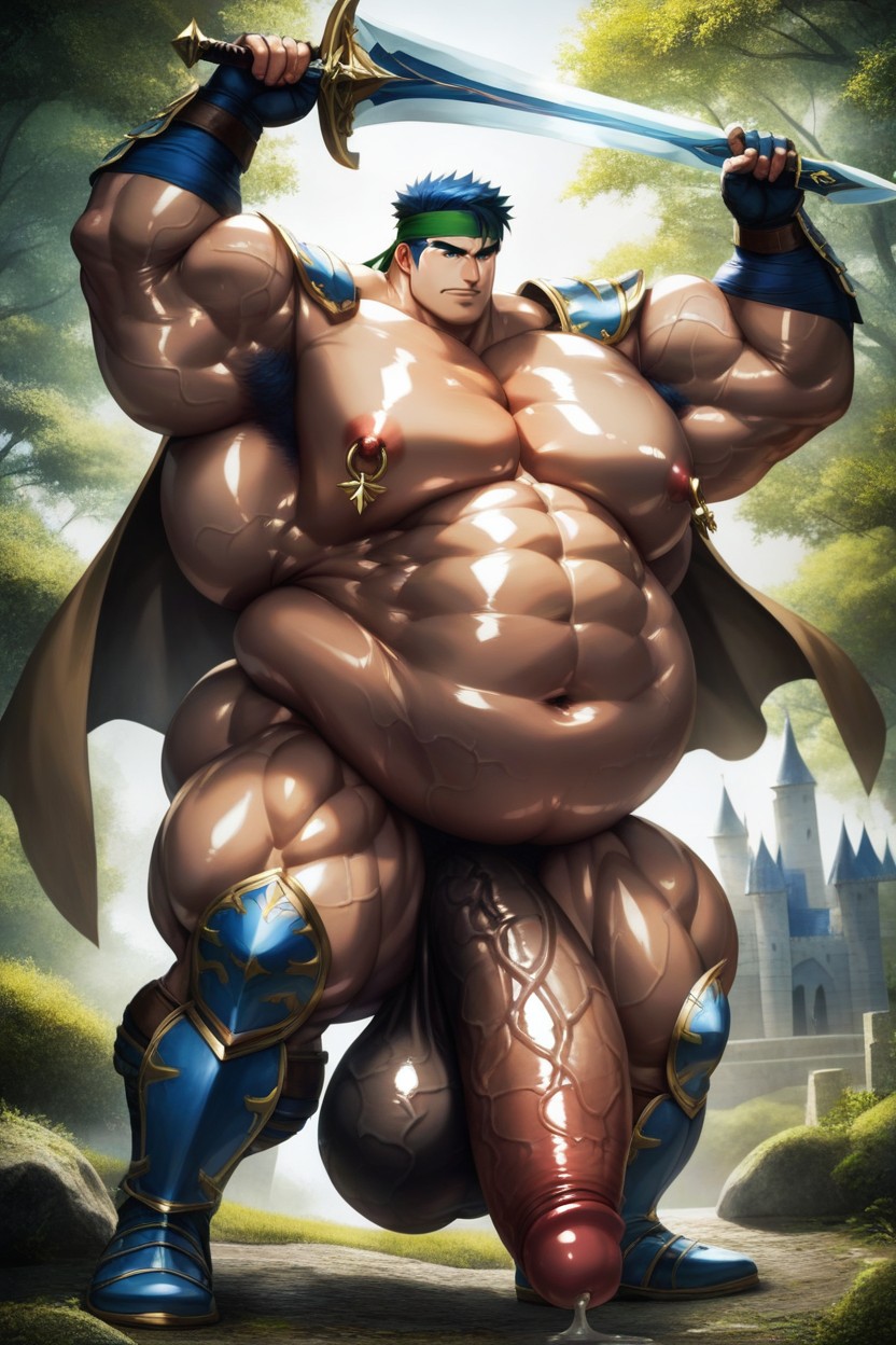 森, 特大の筋肉, Wide Hips ゲイAIポルノ