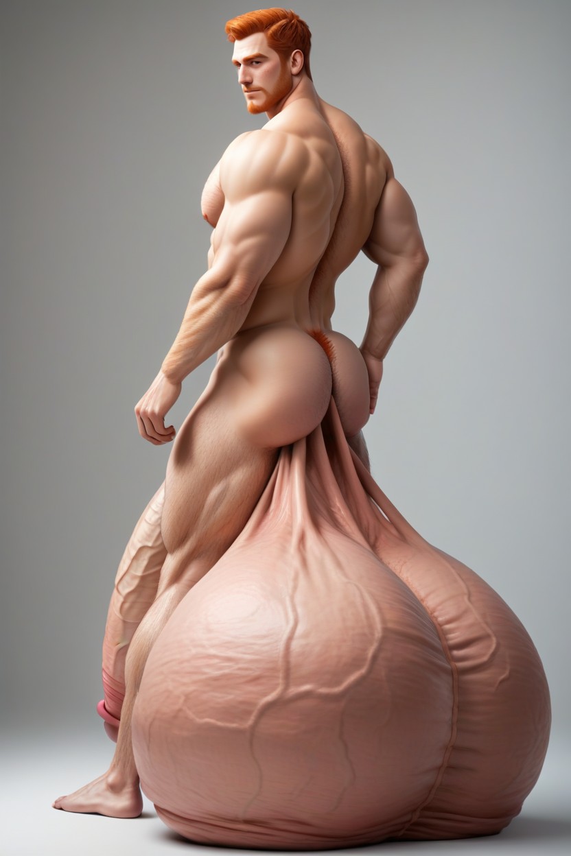 Extreme Cock Growth, 18+, Ginger Body Hair ゲイAIポルノ
