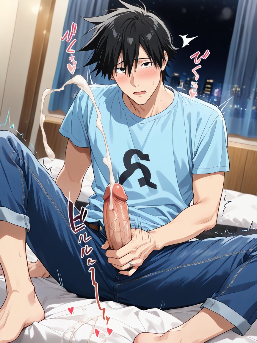 Large Veiny Own Penis, Kageyama Ritsu Is Male, Ejaculation ゲイAIポルノ