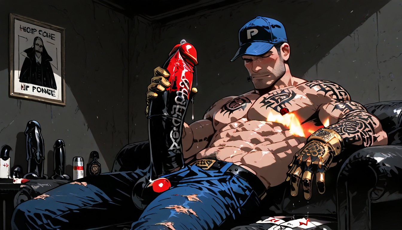 Dios De La Guerra Como Vergón, Jeans With Shiny Gold And Red Buttons, Precum ゲイAIポルノ