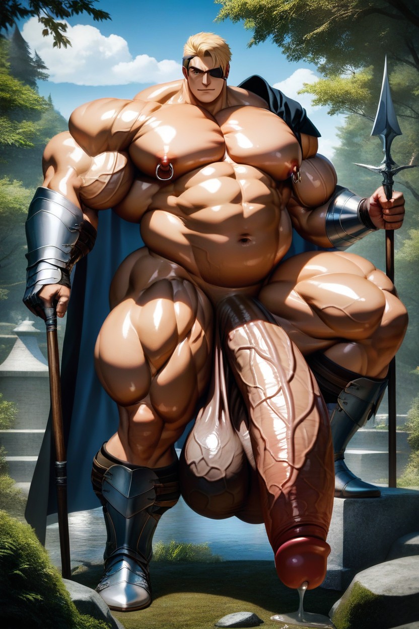 Hyper Thick Muscular Body, Thick Thighs, Dimitri From Fire Emblem AI Gay Porn