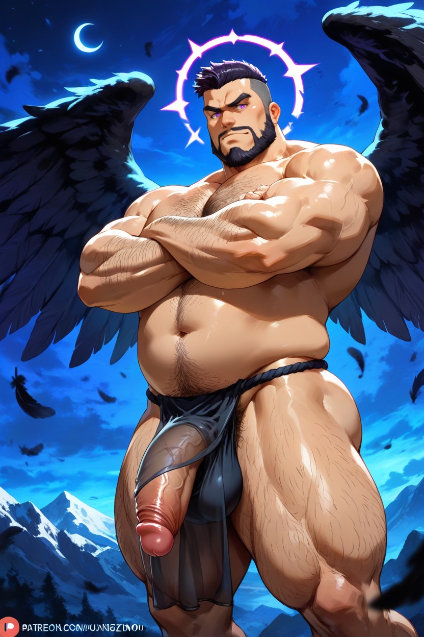 Standing, Mountains, Beard ゲイAIポルノ