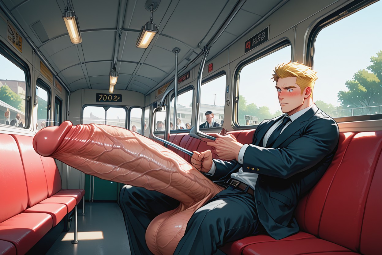 フルフェイス・チーク, Blushing Face, Cock Growth ゲイAIポルノ