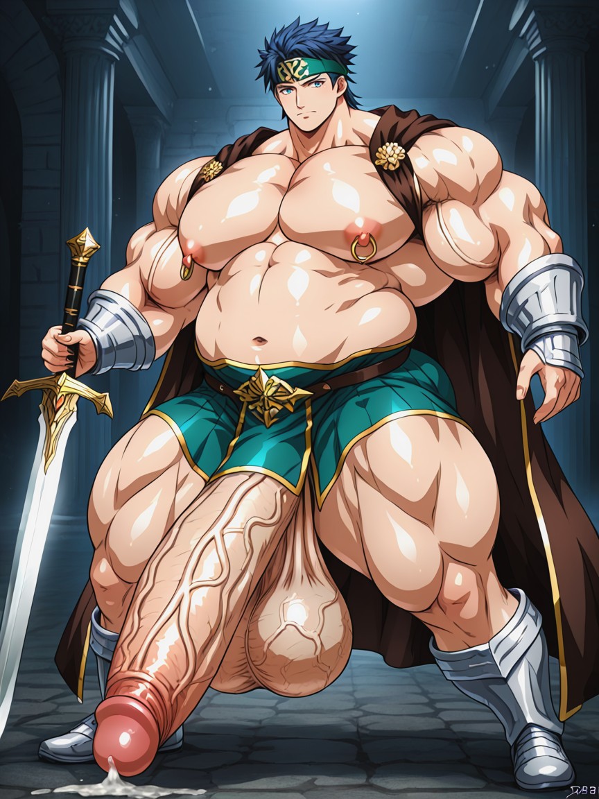 Hyper Huge Veiny Testicles, Surreal, Flaccid ゲイAIポルノ