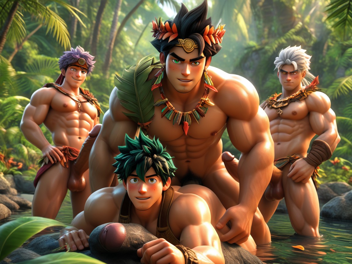Bunda Média, Latino Man, Biceps Pornografia gay com IA