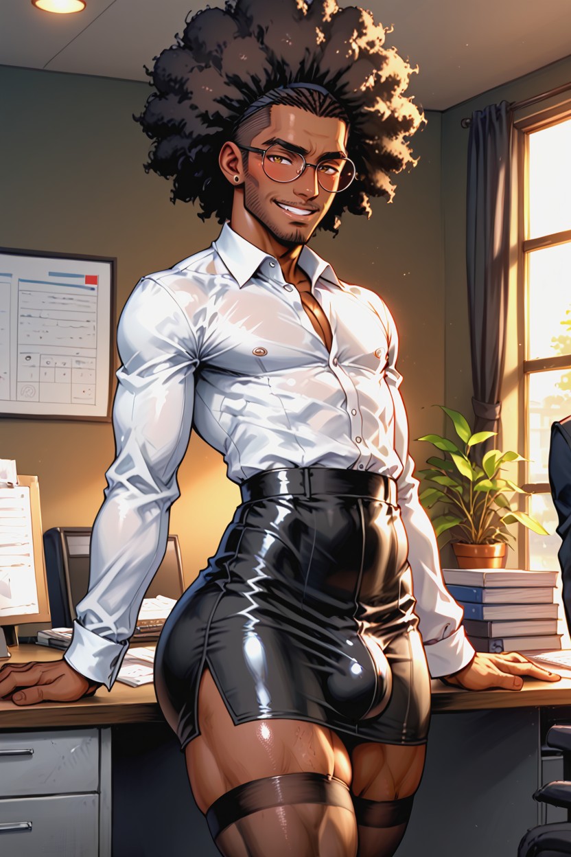 Very Tight Black Skirt, いたずら好き, Office ゲイAIポルノ
