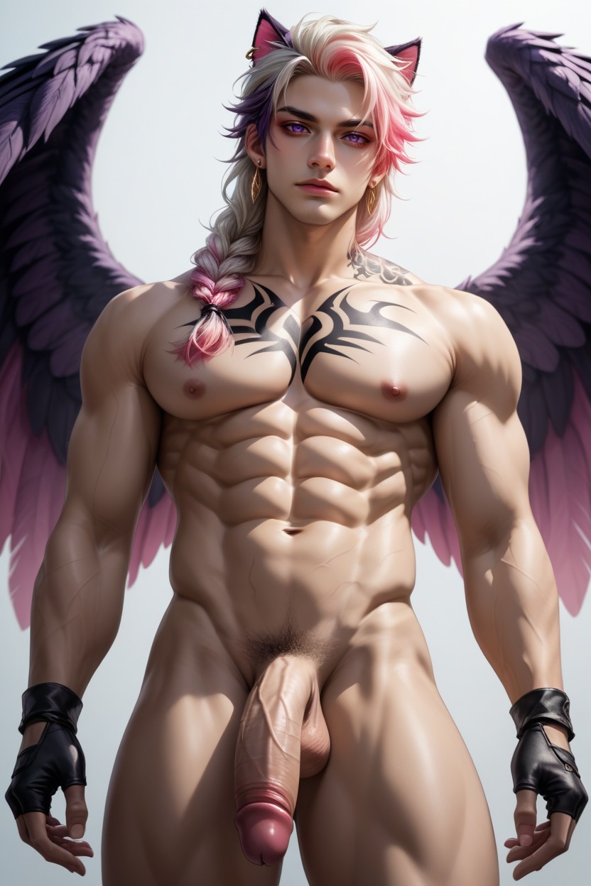 Pink Lipstick, A Prominent Chest, Muscular AI同性戀黃片