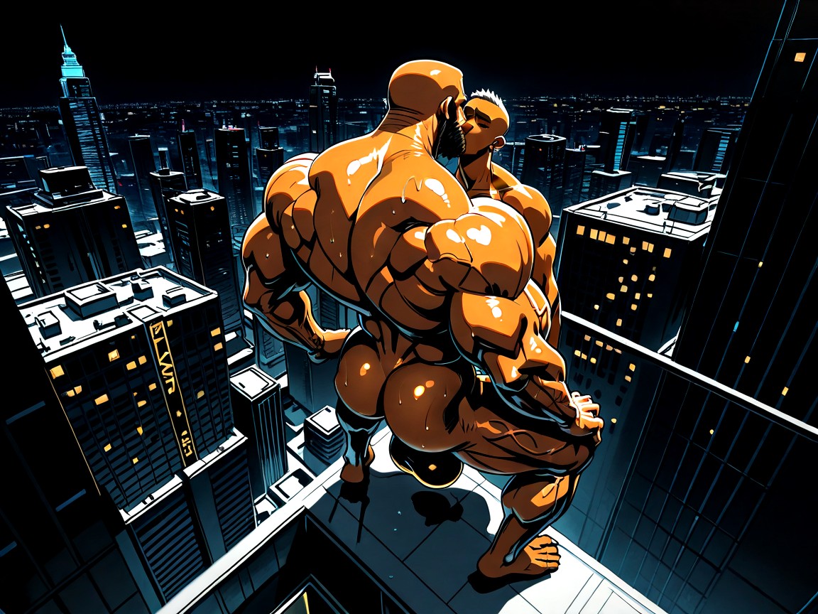 Huge Neck, Detailed Muscles, Muscular Ass AI同性戀黃片