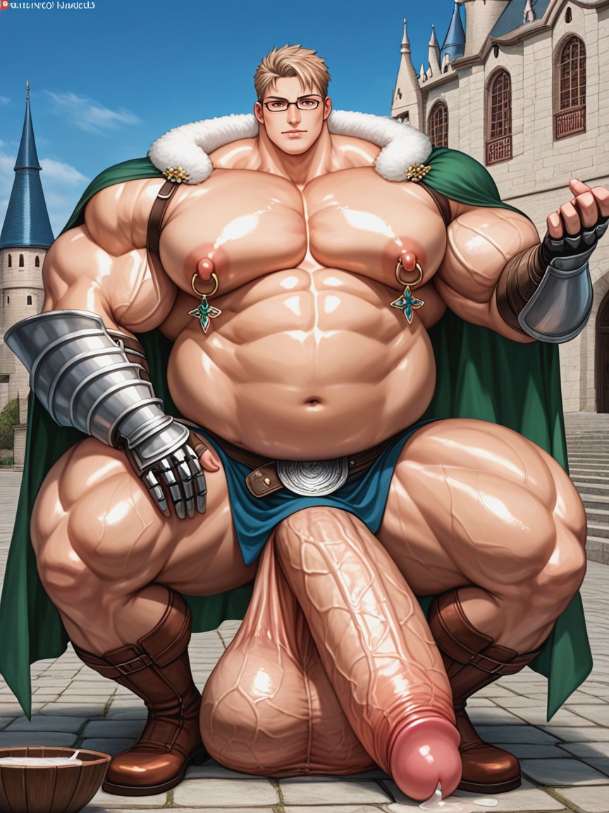Broad Shoulders, Light Blonde Hair, 超大肌肉 AI同性戀黃片