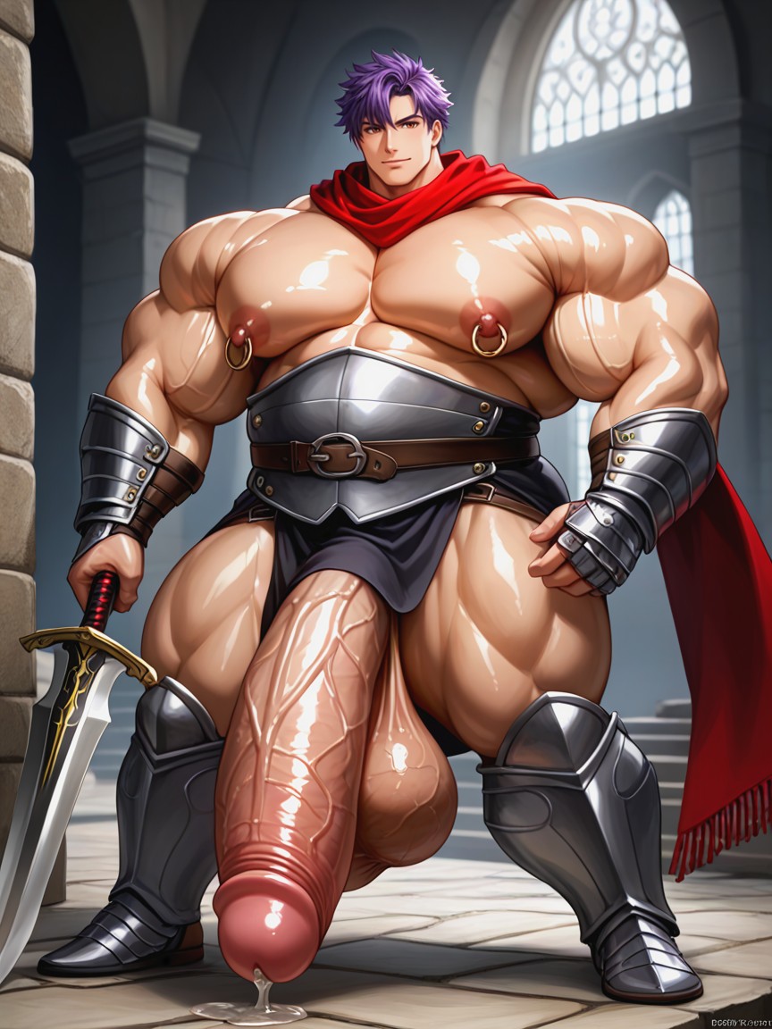 Medium Ass, Smooth Skin, Gigantic Oversized Heavy Sagging Balls AI Gay Porn