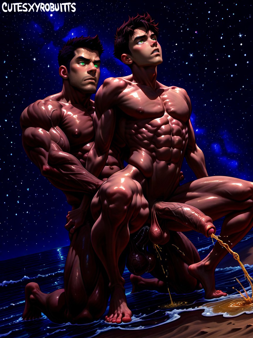 Long Foreskin, Midnight, Vista Desde Abajo Porno gay IA